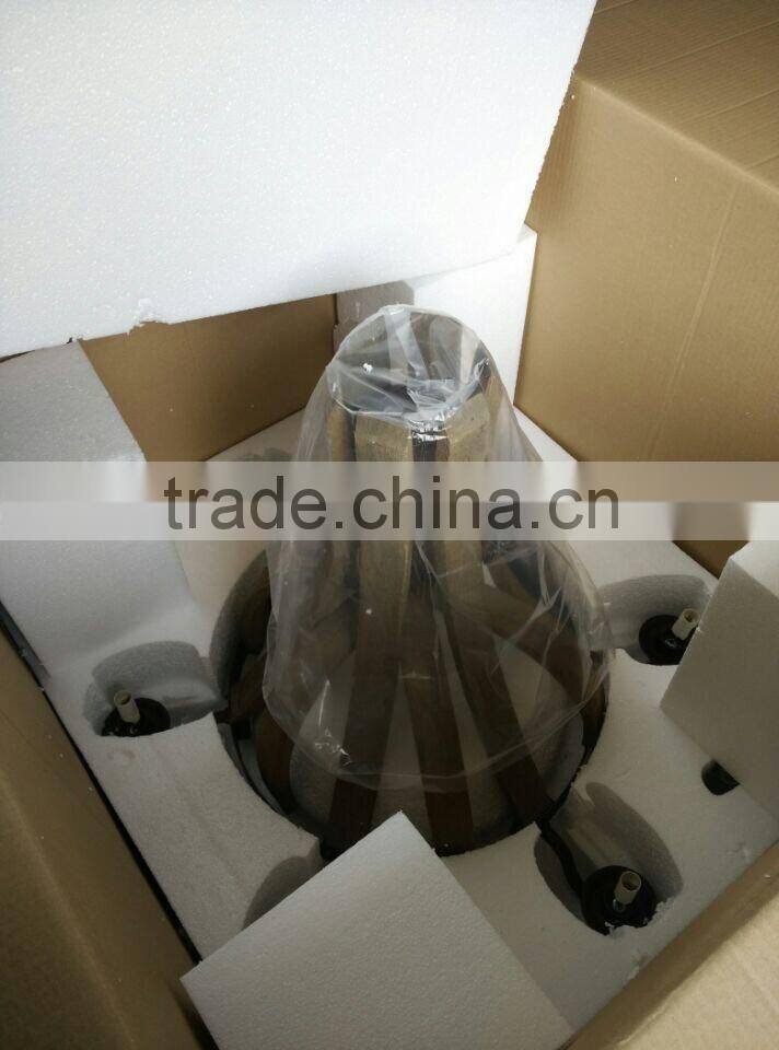 Hot sell home design round fancy wall mounted k9 hemp rope chandelier