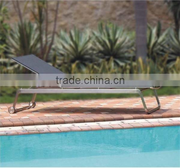Outdoor Patio Furniture Stainless Steel Folding Leisure Lounge