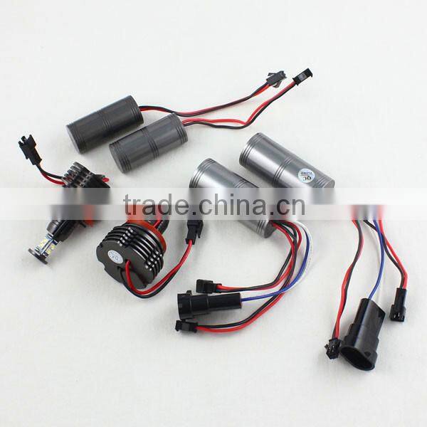 No error canbus led headlight 80w 8leds h8 led angel eyes for bmw e60
