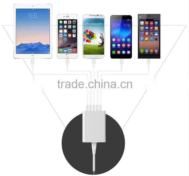 5V 2A 5 ports USB wall charger power adapter for camera/mobile phone/tablet