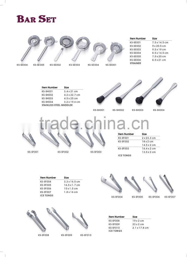 stainless steel cocktail muddler