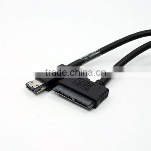 1.8" SSD sata hdd power cable, Micro SATA 16pin, eSATAp to Micro SATA cable 0.5M