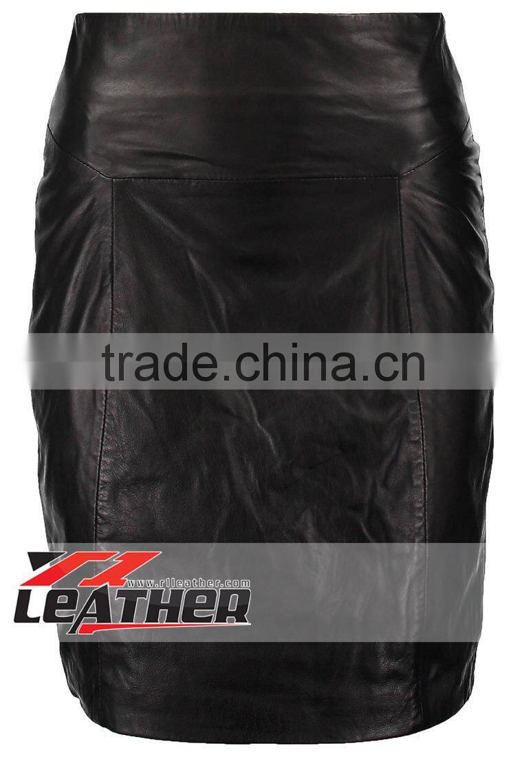 Cheap Women's Fashion Punk High Waist Rivet Synthetic Leather Skirt