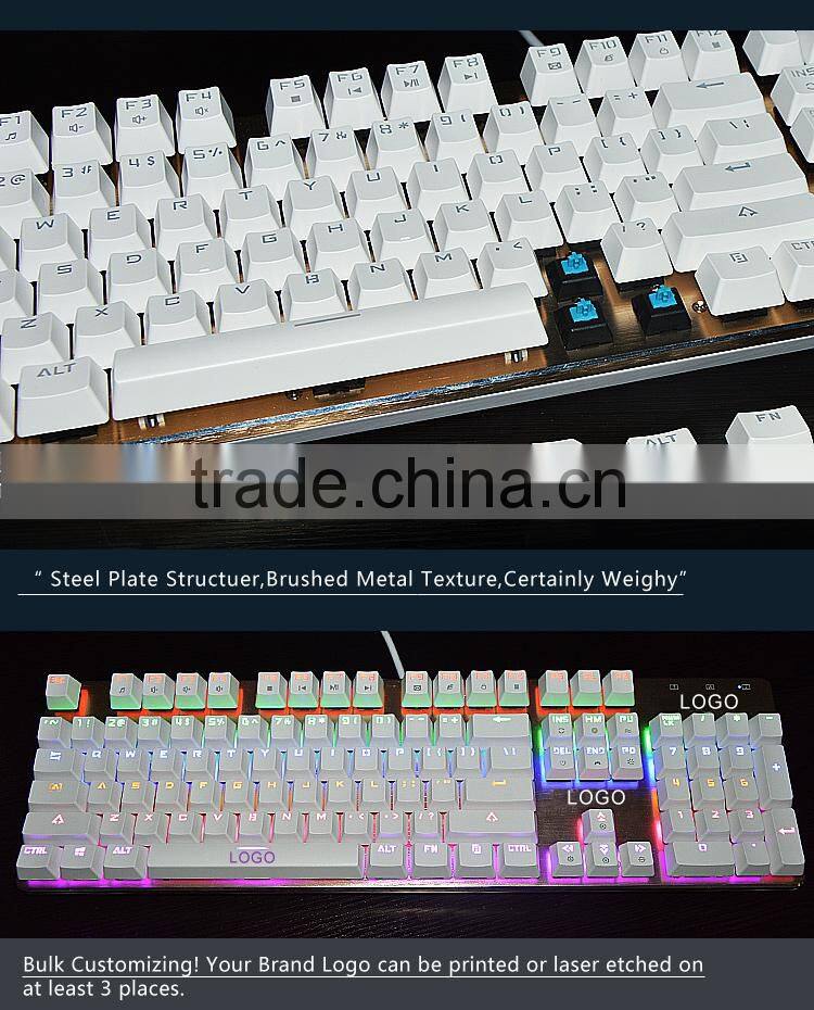 Cool Backlight LED Wired Gaming Mechanical Keyboard For Keyboard Gamer