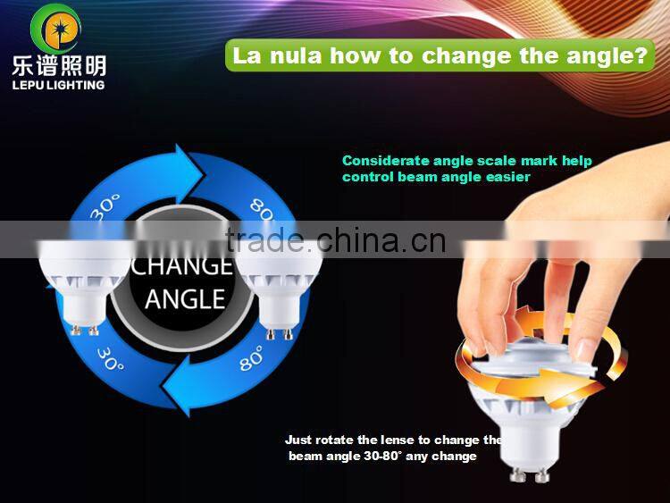 Upgrade CRI92 super brightness dimmable gu10 220v cob led spot light 3 years warranty