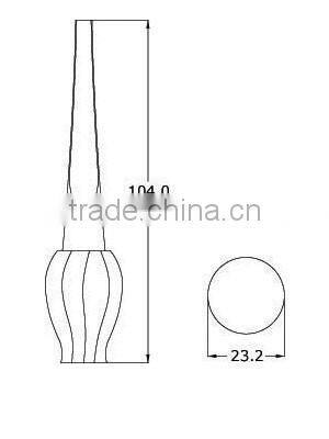 New design transparent empty eyeliner container