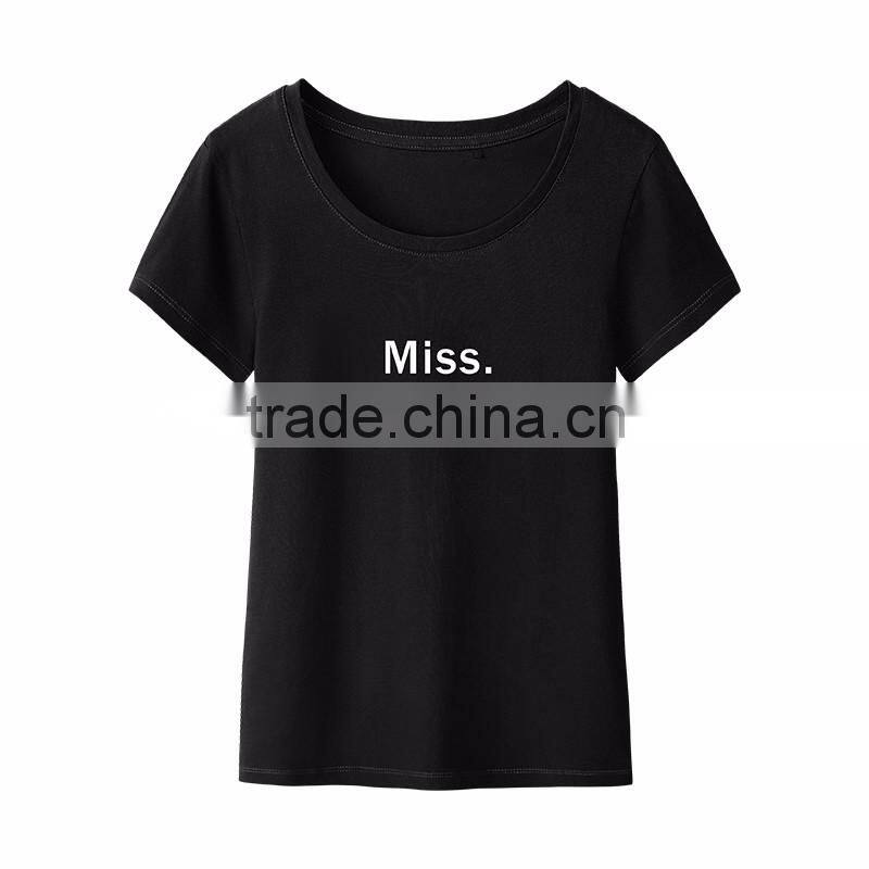 Custom Logo T Shirt Cotton kind of Knit Fabric T-Shirt Custom Print 2016