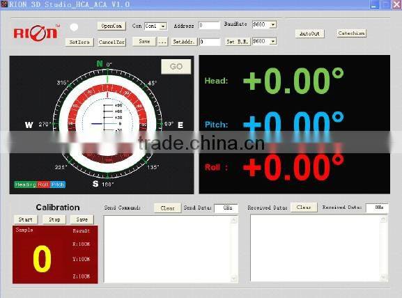 Industrial Electronic Compass Sensor With Heading 4-20mA and RS232/RS485 Output