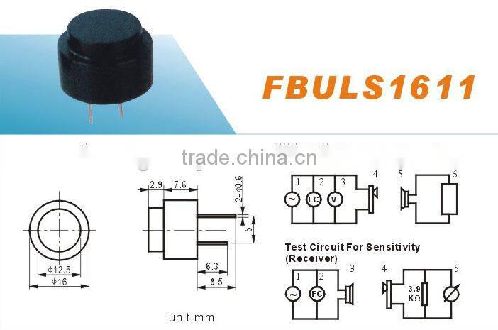 16 mm ultrasonic sensor waterproof FBULS1612AS
