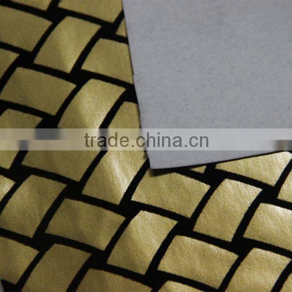 Flock PU bag leather material with cheaper price