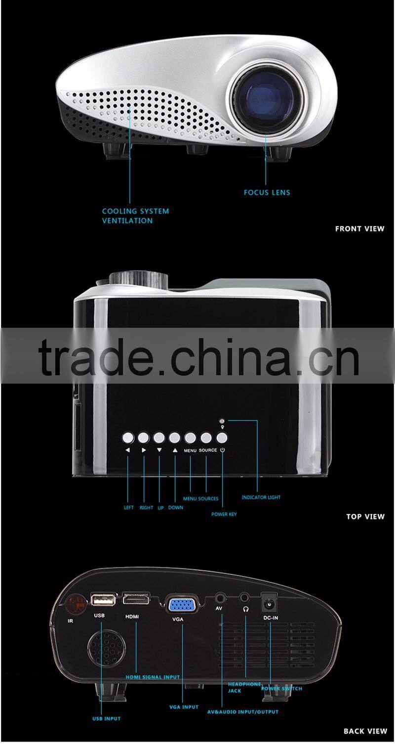 Hottest 360 degree flip LCD Mini laser projector christmas