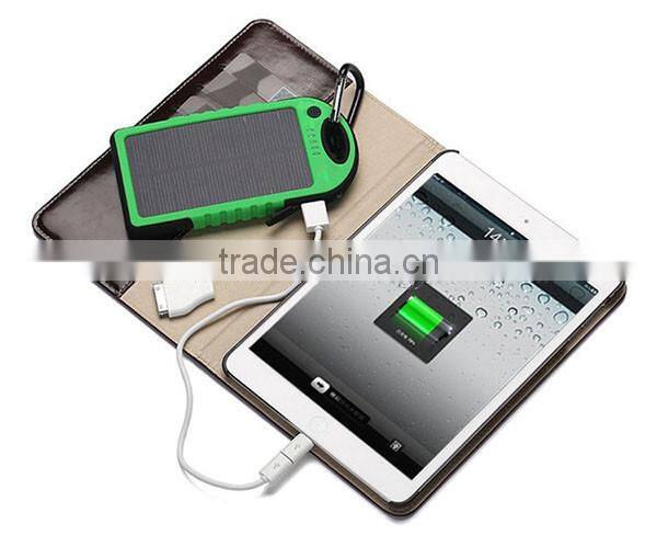 Dual USB Solor Charger 8000mAh Solar Power Bank Waterproof for iPhone for iPad for Android Phone