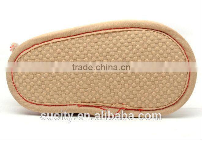 2014 new designs flat fabric baby barefoor sandals