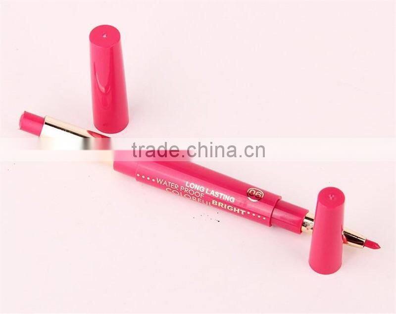 Music Flower Dual Purpose Lipstick&Lip Liner 12 Colors Waterproof Long Lasting Bright Colorful lipstick stick set