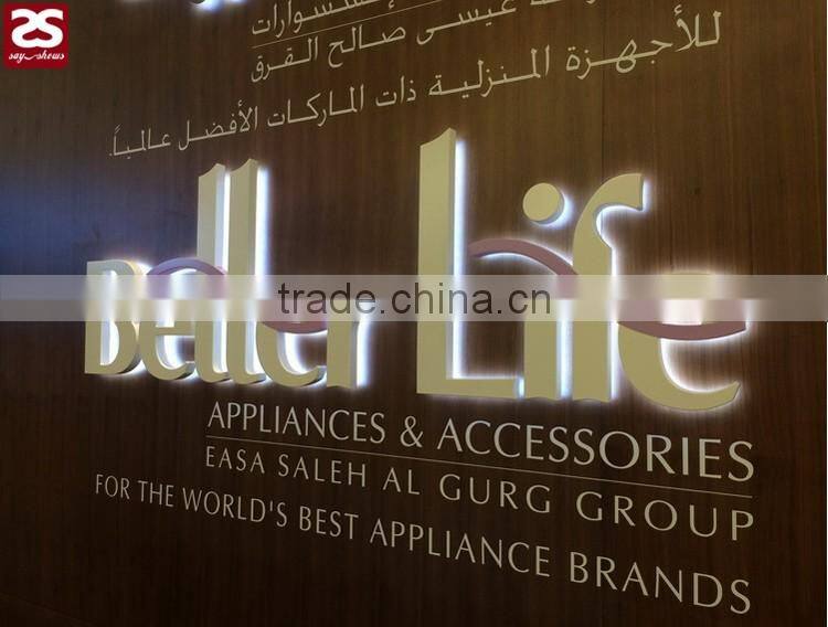 stainless steel channel letter luminous word