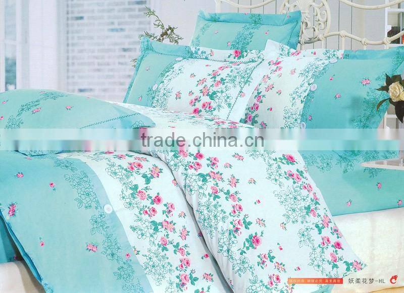 100% cotton clean feeling Bed Linen Duvet Cover Set/snowy pattern