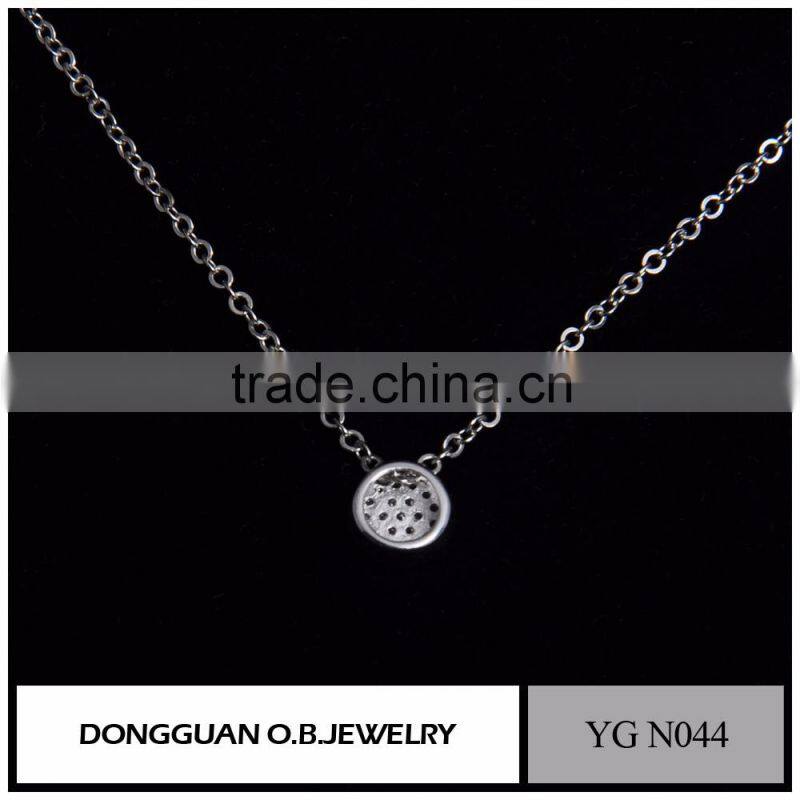 Circle AAA cz Sterling Silver Pendants Necklace /Hot Selling Micro-pave Setting Zircon