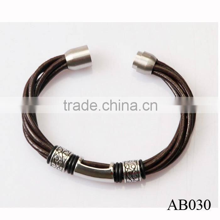 Classic Bracelet Jewelry For Men /Bio Magnetic Leather Bracelet Price