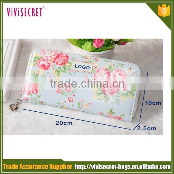 2016 multi-function long wallet new arrival design zip key purse for college girls