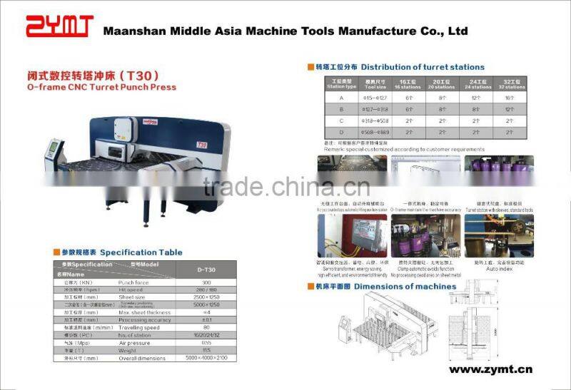 CNC turret punch and die material shearing machine punch press dies