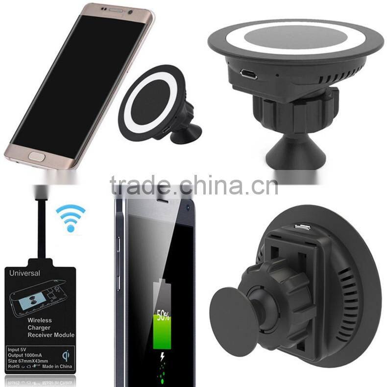 QI Car Holder Wireless Charger Charing Pad for iPhone6 6s Plus Samsung s5 s6 Nokia Lumia LG Nexus Univesal Wireless Charger