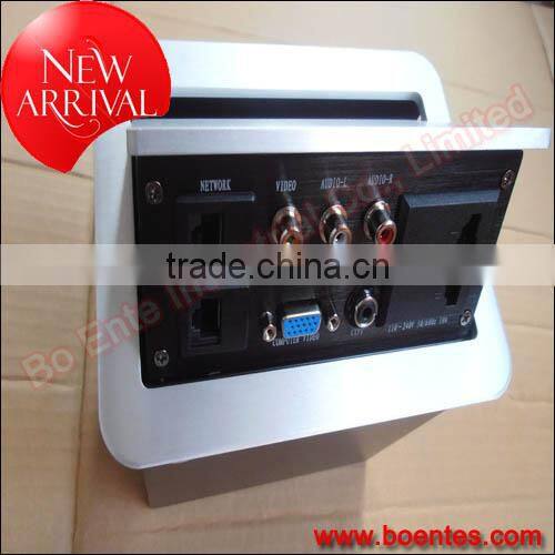 SASO Approved Conference Table Cable Management with Audio Video Solution