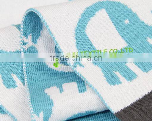 Black Rabbit White and Grey Super Soft Knitted Blanket