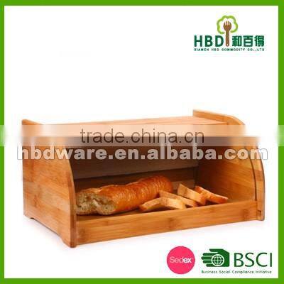 High quality Bamboo wood bread box, bread bin wholesale