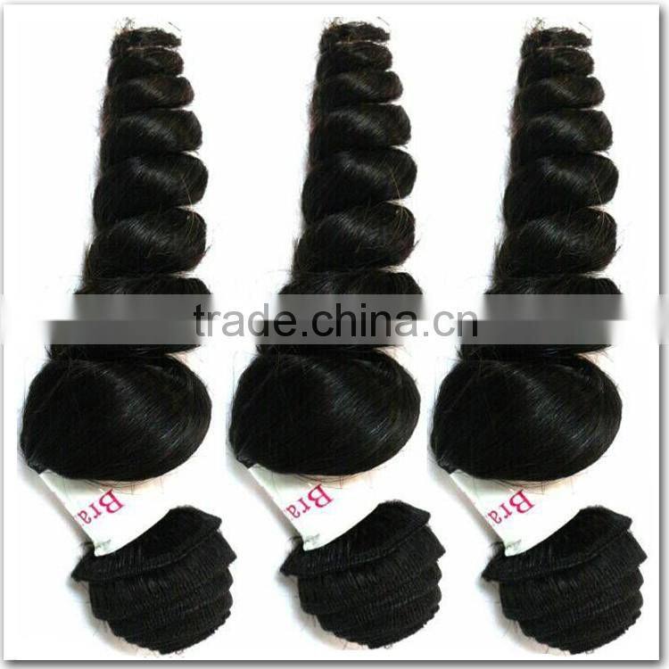 7A Russian Loose Wave Virgin Hair Human Hair Weave Brazilian Virgin Hair Bundles DHL Free Shipping