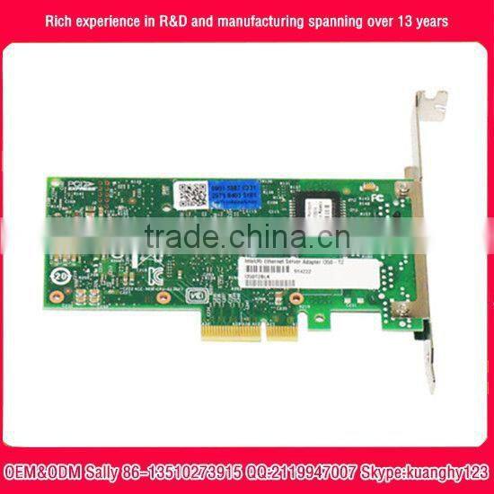 high speed intel pci-e express I350-T2 low profile bracket gigabit dual port optical network card