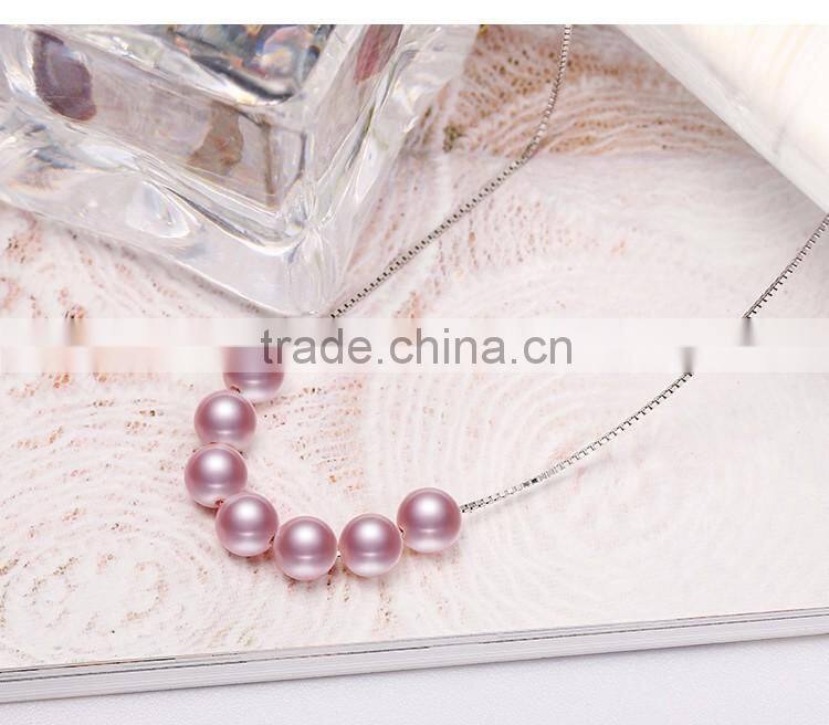 Modern 925 Sterling Silver Pendant,Mother of Charm Pearl Pendant