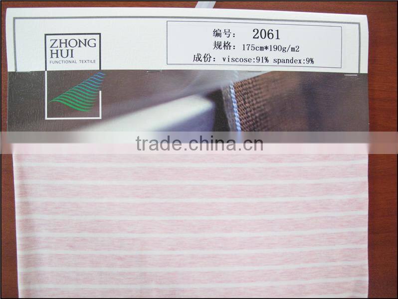 50s stripped viscose spandex jersey 175cm*190g/m2 for garments ZH2061