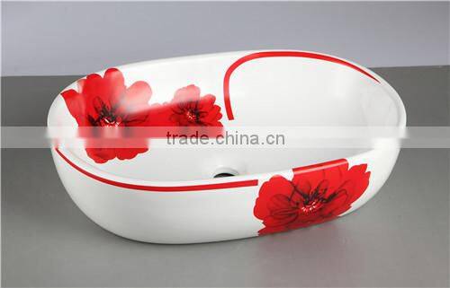 Beautiful ceramic classic bathroom art basin