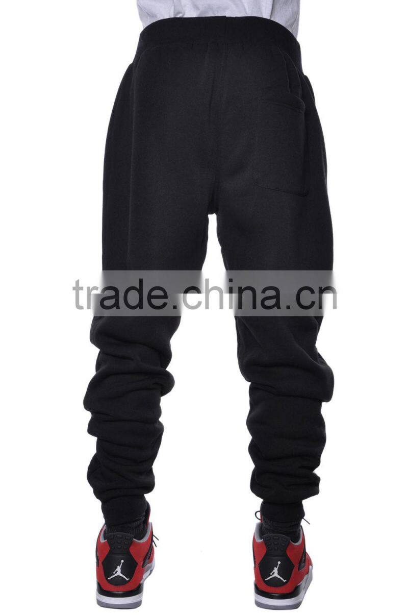 Black Leather Dance Baggy Harem Fleece Plus Size Jogger Pants