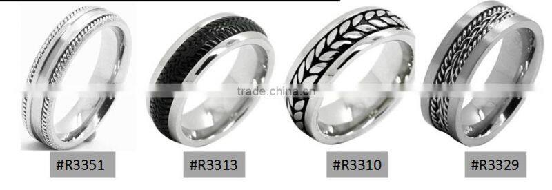 His and Her Matching Simple Eternal Wedding Band Stainless Steel Couples Jewelry Titanium couples wedding Ring Set