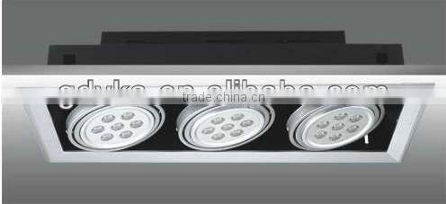 rectangular aluminum housing recessed grille spot light