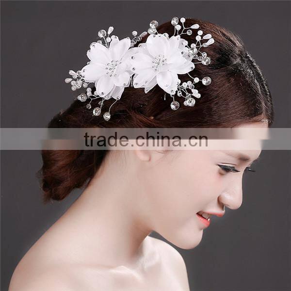 MYLOVE Women Flower Crystal Rhinestone Pearls bridal Hair Comb Clip Wedding Bridal MLF130