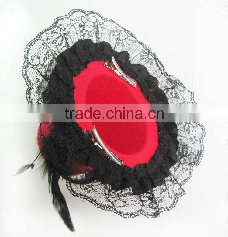 MYLOVE red fascinator headwear feather fascinator wholesale MLGM052