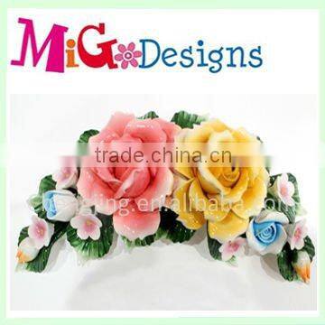 Ceramic flower brooch/ ceramic flower decoration gift