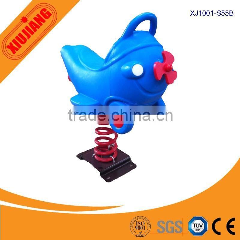 Cheap plastic spring rocking horse for single kids or more