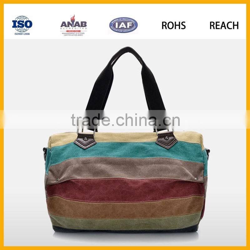 Fashionable Colorful Canvas Travel Bag Handbags Diaper Bag Leisure Bag