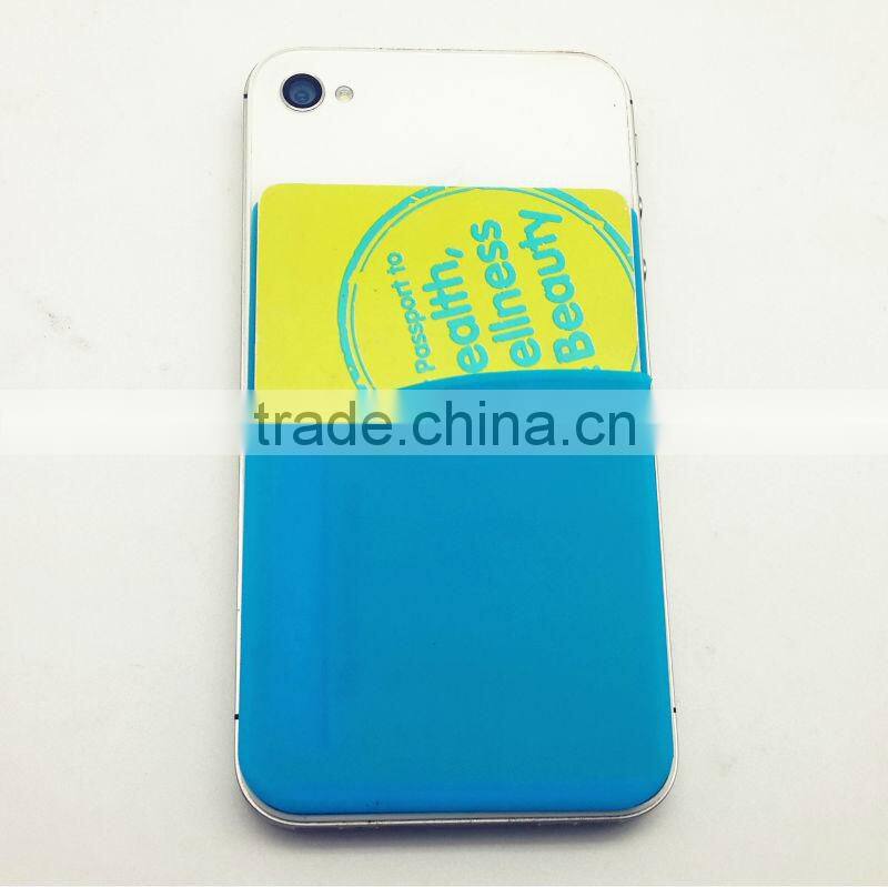 3M sticky silicone smart card wallet for mobile phone