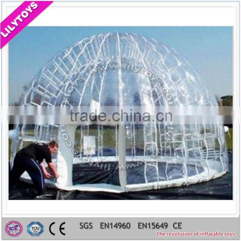 Lead free factory directly custom white bubble air sealed inflatable tent for party