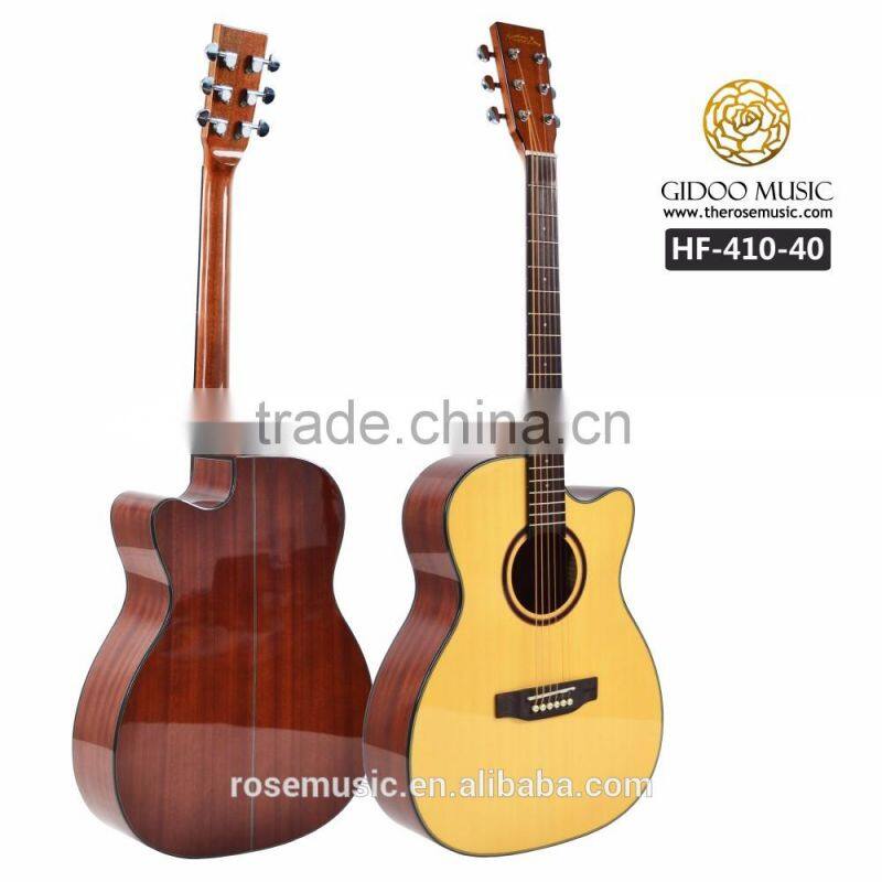 40 inch plywood Rosewood Fingerboard acoustic guitar Hawthorn Fruit(HF-410-40)
