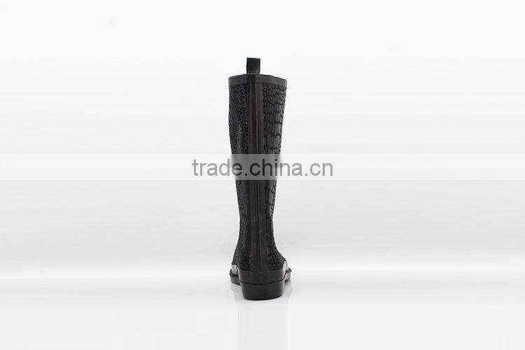 Famouse Brand Useful 100% Natural Rubber Cheap cow print rain boots
