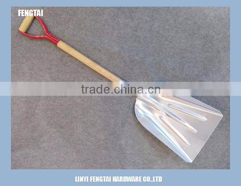 Different Types Wooden Handle Aluminium Snow Shovel