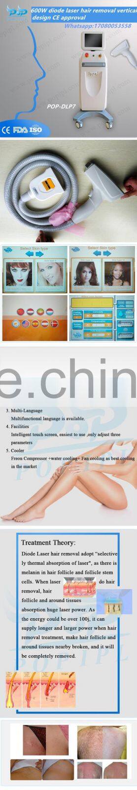 500w laser diode 808nm / 808 Diode laser hair removal machine /500w diode laser 808nm hair removal big spot size