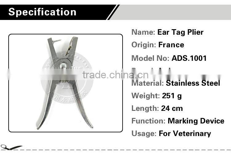 Stainless steel livestock ear pliers