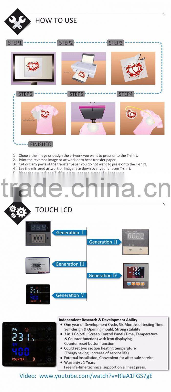 Large Format Sublimation Double Sided Pneumation Heat Press Machine