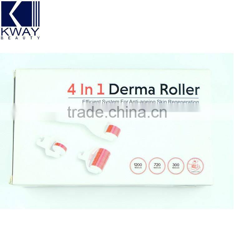 Wholesale microneedle derma roller private label 4 in 1 face roller treatment